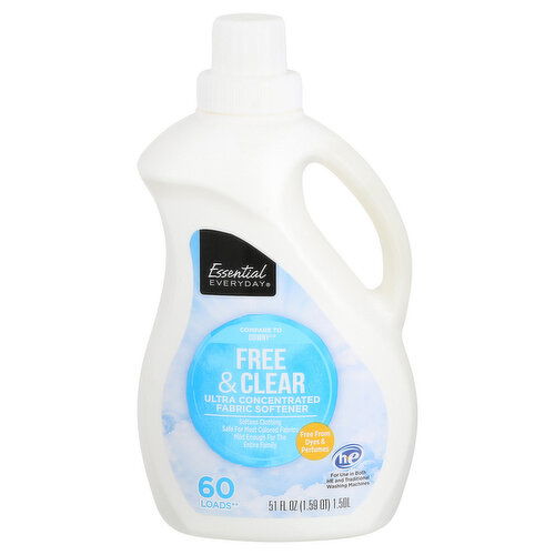 Essential Everyday Fabric Softener, Ultra Concentrated, Free & Clear