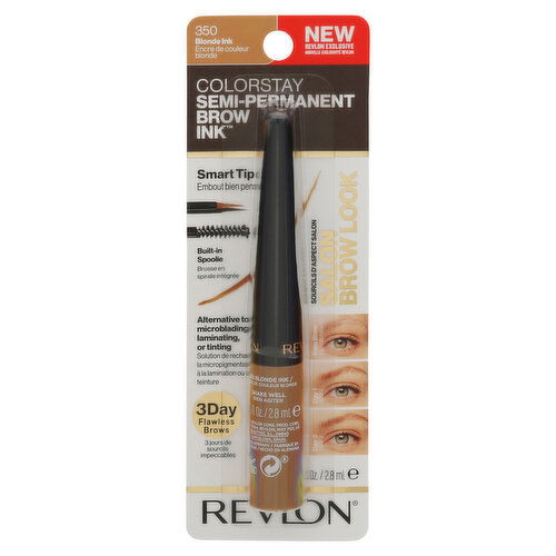 Revlon ColorStay Brow Ink, Semi-Permanent, Blonde Ink 350