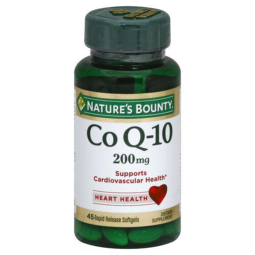 Nature's Bounty Co Q-10, 200 mg, Rapid Release Softgels