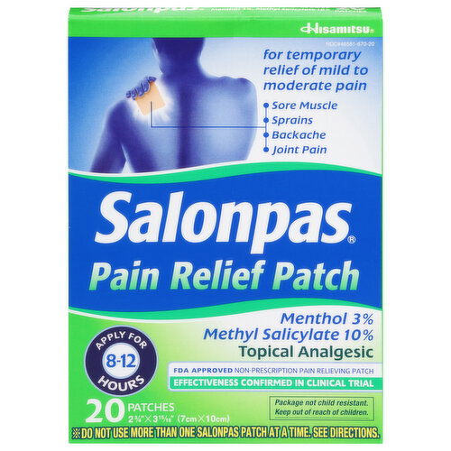 Salonpas Pain Relief Patch, Topical Analgesic