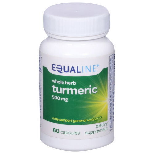 Equaline Turmeric, Whole Herb, 500 mg, Capsules