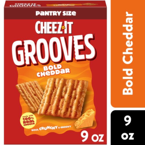 Cheez-It Grooves Cheese Crackers, Bold Cheddar