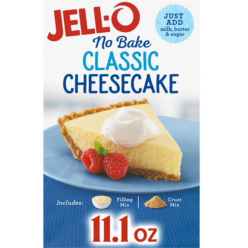 Jell-O Classic Cheesecake Dessert Kit with Filling Mix & Crust Mix