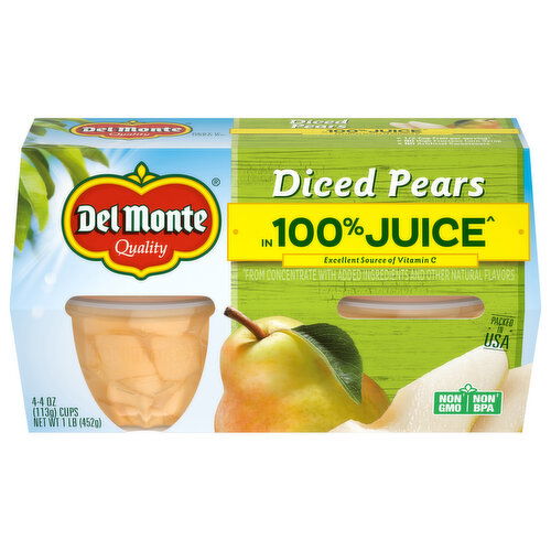 Del Monte Diced Pears Juice