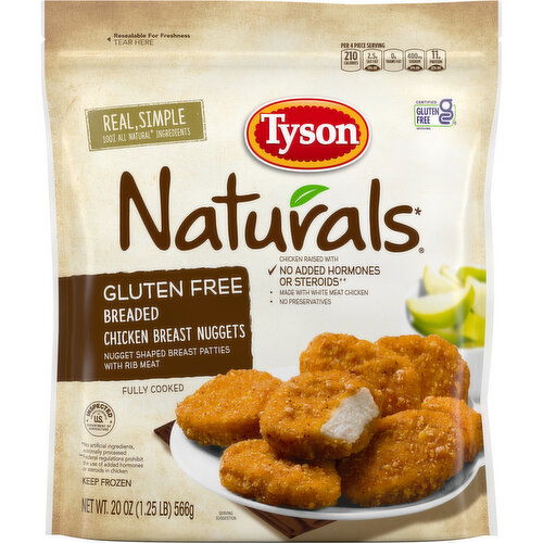 Tyson Frozen Gluten Free Chicken Breast Nuggets