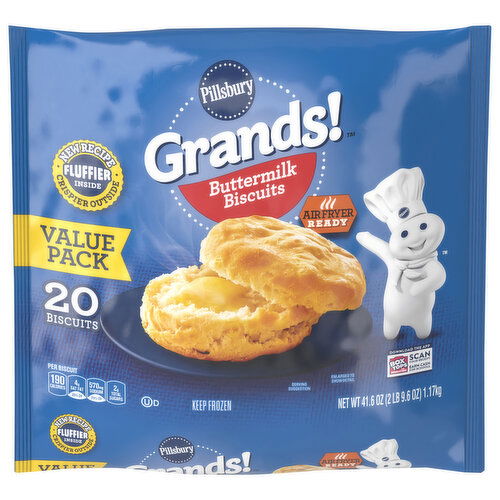 Pillsbury Grands! Biscuits, Buttermilk, Value Pack