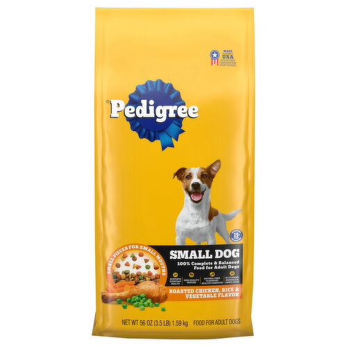 Pedigree Small Dog Adult Roasted Chicken, Rice & Vegetable Flavor Food for Adult Dogs