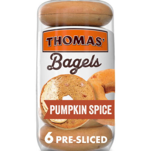 Thomas' Pumpkin Spice Bagels, 6 count, 19 oz