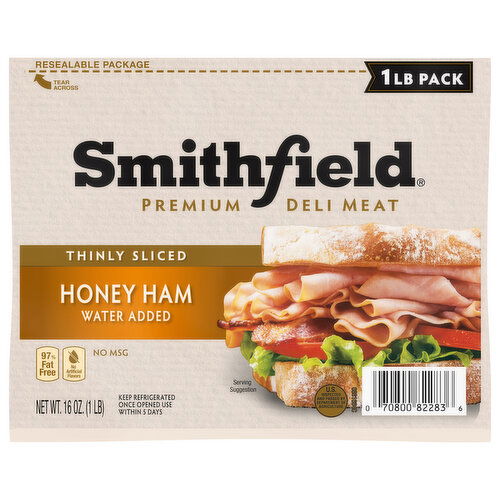 Smithfield Honey Ham, Thinly Sliced