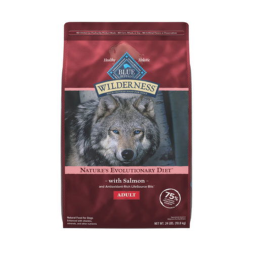 Blue Buffalo Wilderness WildernessHigh Protein Natural Adult Dry Dog Food plus Wholesome Grains, Salmon