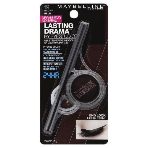 maybelline Lasting Drama by Eyestudio Eyeliner, Gel, Brown 952