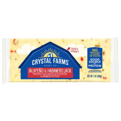 Crystal Farms Cheese, Jalapeno & Habanero Jack