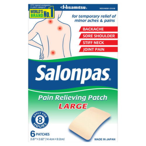 Salonpas Pain Relieving Patch, Large