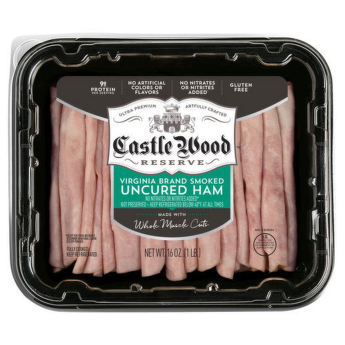 Castle Wood Reserve Uncured Ham, Virginia Brand Smoked