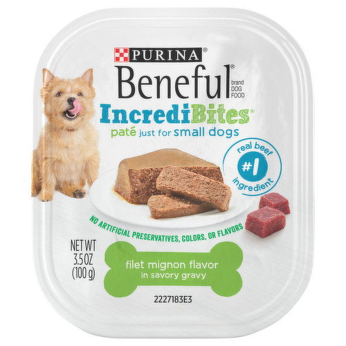 Purina Beneful Dog Food, Filet Mignon Flavor in Savory Gravy, Incredibites