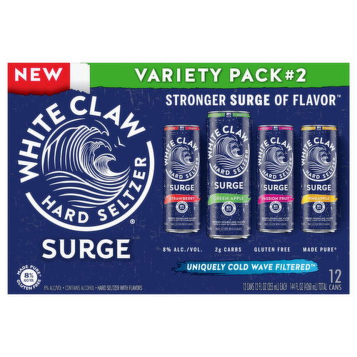 White Claw Hard Seltzer Hard Seltzer, Surge, Variety Pack No. 2