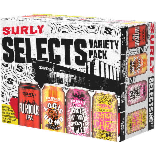 Surly Selects, Variety Pack, 12 Ounce Cans