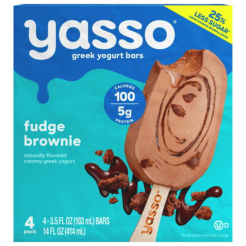 Yasso Yogurt Bars, Fudge Brownie, Greek