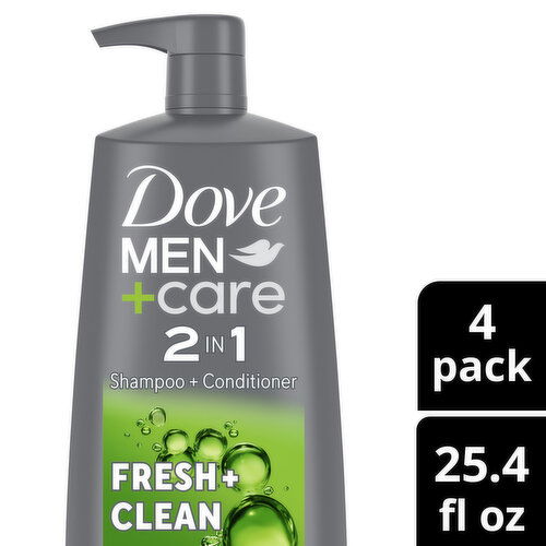 Dove Men+Care Men + Care 2-in-1 Shampoo And Conditioner Fresh And Clean