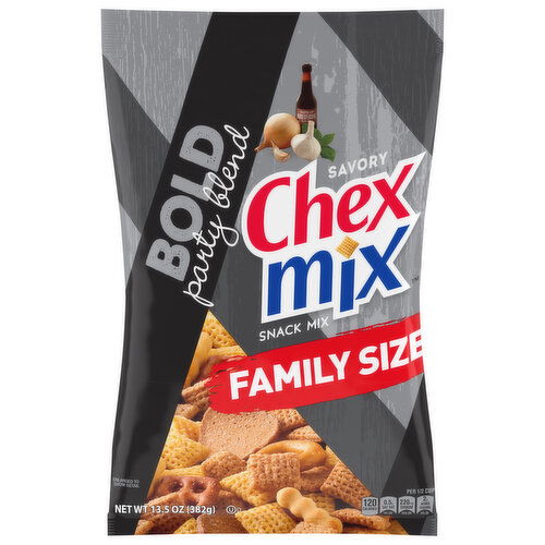 Chex Mix Snack Mix, Savory, Bold Party Blend, Family Size