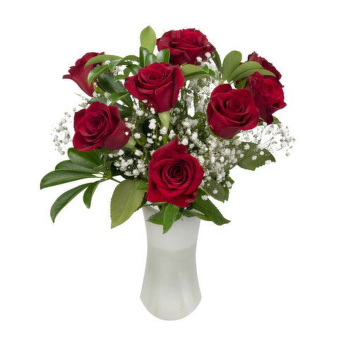 Cub Dozen Rose Vase Arrangement