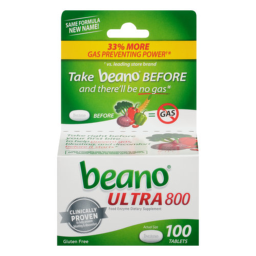 Beano Food Enzyme, Tablets