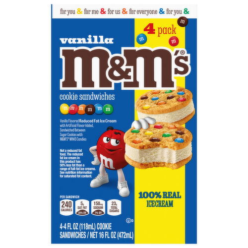 M&M's Cookie Sandwiches, Vanilla