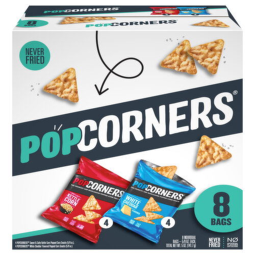 PopCorners Popped-Corn Snack, Sweet & Salty/White Cheddar Flavored