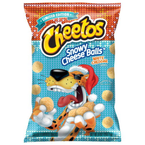 Cheetos Cheese Balls, White Cheddar, Snowy