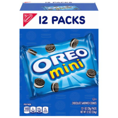 OREO Mini Chocolate Sandwich Cookies, Snack Packs