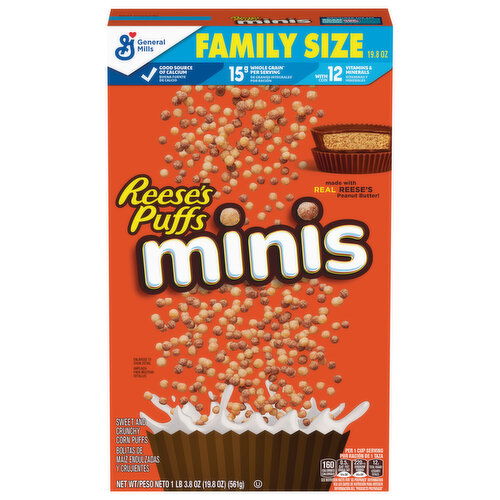 Reese's Puffs Corn Puffs, Minis, Family Size