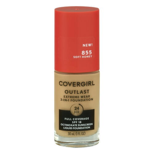 CoverGirl Outlast Foundation, Soft Honey 855, SPF 18