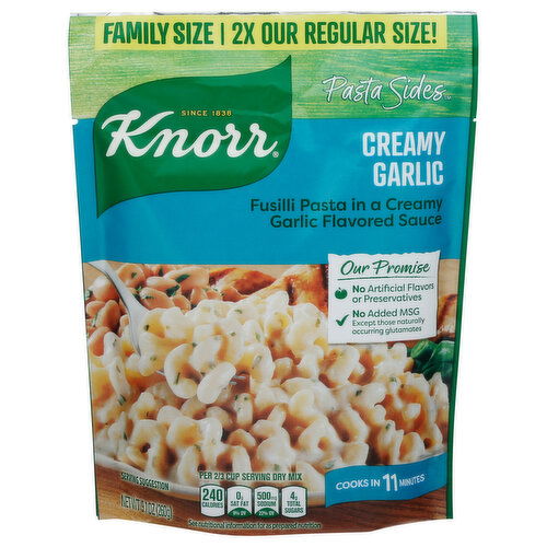 Knorr Pasta Sides, Creamy Garlic, Family Size