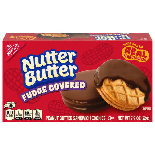 Nutter Butter Fudge Covered Peanut Butter Sandwich Cookies
