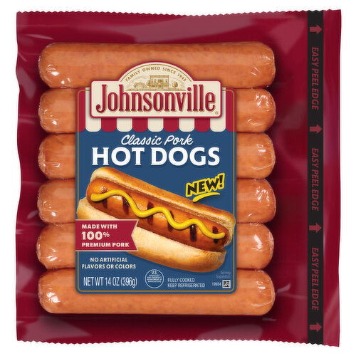 Johnsonville Classic Pork Hot Dogs