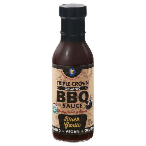 Triple Crown BBQ Sauce, Organic, Black Garlic