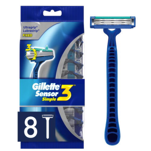 Gillette Sensor3 Simple Men's Disposable Razors