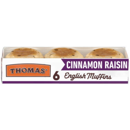 Thomas' Cinnamon Raisin English Muffin, 6  count, 13 oz