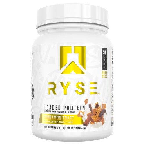 Ryse Protein Drink Mix, Cinnamon Toast, Loaded Protein