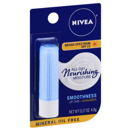 Nivea Lip Care + Sunscreen, Broad Spectrum SPF 15