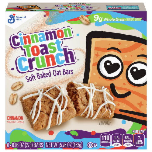 Cinnamon Toast Crunch Oat Bars, Soft Baked, Cinnamon