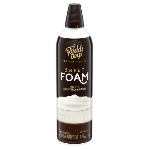 Reddi Wip Foamed Dairy Blend, Sweet Foam, Barista Series