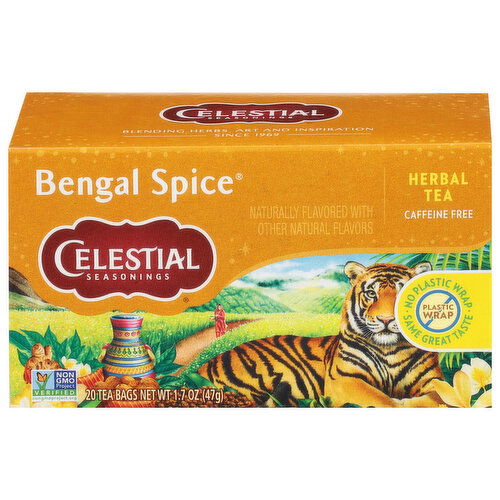 Celestial Seasonings Herbal Tea, Caffeine Free, Bengal Spice, Tea Bags