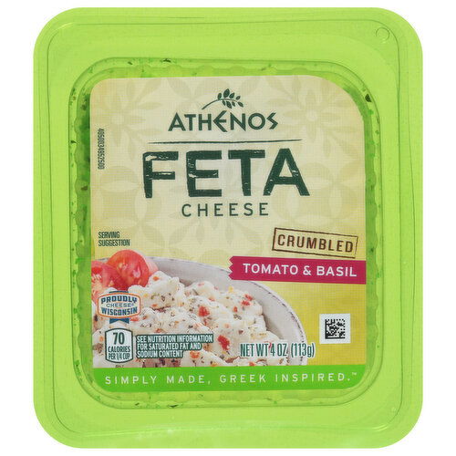 Athenos Tomato & Basil Crumbled Feta Cheese