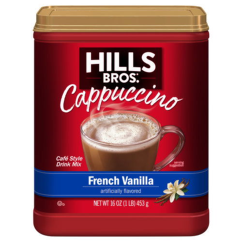 Hills Bros. Cappuccino Drink Mix, French Vanilla, Cafe Style