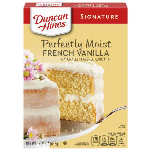 Duncan Hines Signature Cake Mix, French Vanilla, Perfectly Moist