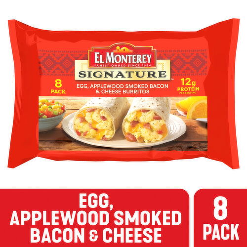 El Monterey Signature Burritos, Egg, Applewood Smoked Bacon & Cheese