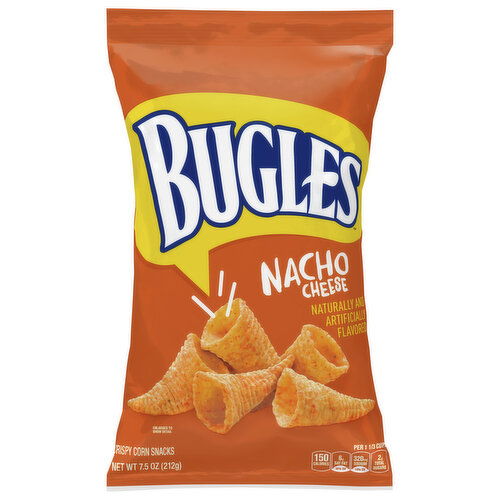 Bugles Corn Snacks, Nacho Cheese, Crispy