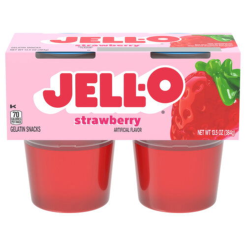 Jell-O Original Strawberry Ready-to-Eat Jello Gelatin Snack Cups