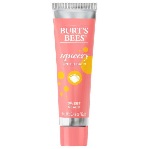 Burt's Bees Tinted Balm, Sweet Peach, Squeezy